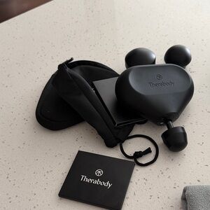 Therabody Black Mini Percussion Massage Gun - Compact Massage Device